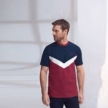 Load image into Gallery viewer, 339060 NVY BURG CHEVRON TEE X to LARGE BLOCKING - Allsport
