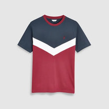 Load image into Gallery viewer, 339060 NVY BURG CHEVRON TEE X to LARGE BLOCKING - Allsport
