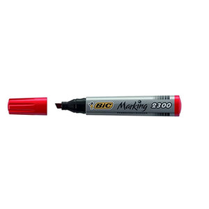 BIC 2300 Permanent Marker Chisel Red