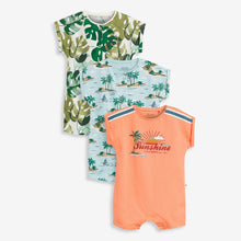 Load image into Gallery viewer, 3 Pack Appliqué Rompers (0mths-18mths) - Allsport
