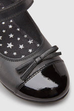 Load image into Gallery viewer, Black Leather Patent Toe Cap Mary Jane Shoes (Older) - Allsport
