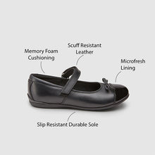 Load image into Gallery viewer, Black Leather Patent Toe Cap Mary Jane Shoes
