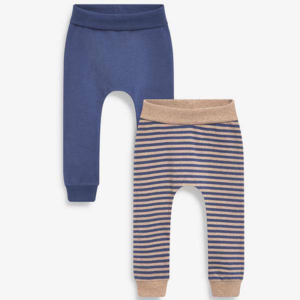 Navy/Oatmeal 2 Pack Stretch Leggings ( First Size-18mths) - Allsport