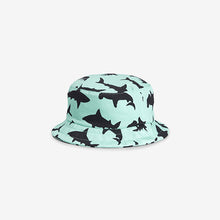 Load image into Gallery viewer, 2PK STAMPY SHARK FMA SUMMER HATS (3MTHS-6YRS) - Allsport
