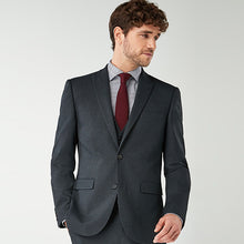 Load image into Gallery viewer, Navy Blue Skinny Fit Puppytooth Suit: Jacket - Allsport
