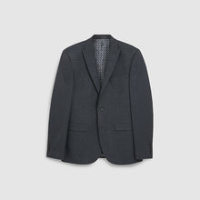 Load image into Gallery viewer, Navy Blue Skinny Fit Puppytooth Suit: Jacket - Allsport
