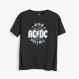 Black License ACDC Flippy Sequin T-Shirt (3-12yrs) - Allsport