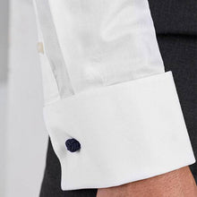 Load image into Gallery viewer, White Slim Fit Double Cuff Signature Textured Shirt - Allsport
