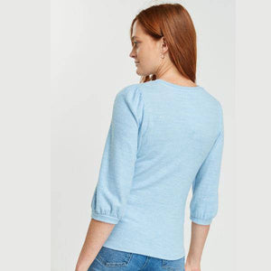 Blue Cosy Half Sleeve Top - Allsport