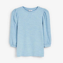 Load image into Gallery viewer, Blue Cosy Half Sleeve Top - Allsport
