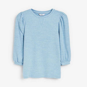 Blue Cosy Half Sleeve Top - Allsport