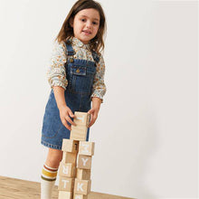 Load image into Gallery viewer, Mid Wash Denim Pinafore (3mths-6yrs) - Allsport
