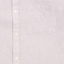 Load image into Gallery viewer, Grey Grandad Collar Regular Fit Linen Blend Short Sleeve Shirt - Allsport
