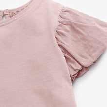 Load image into Gallery viewer, Lilac Pink Cotton Puff Sleeve T-Shirt (3mths-7yrs) - Allsport
