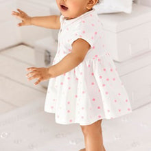 Load image into Gallery viewer, White Geo Jersey Dress (0mths-12mths) - Allsport

