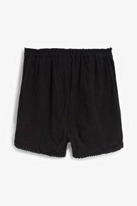 Trim Detail Black Shorts - Allsport
