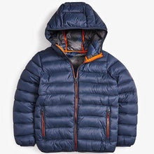 Load image into Gallery viewer, Navy Shower Resistant Puffer Jacket (3-12yrs) - Allsport
