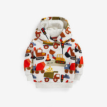 Load image into Gallery viewer, Ecru White Digger Print Hoodie (3mths-5yrs) - Allsport
