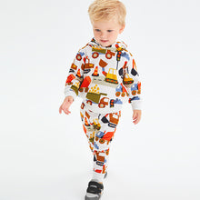 Load image into Gallery viewer, Ecru White Digger Print Hoodie (3mths-5yrs) - Allsport
