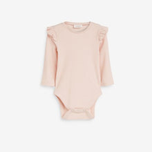 Load image into Gallery viewer, 2 Pack Pink/Green Frill Sleeve Bodysuits (0mths-18mths) - Allsport

