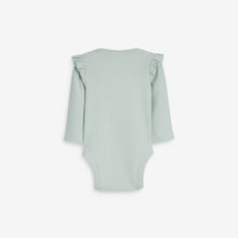 Load image into Gallery viewer, 2 Pack Pink/Green Frill Sleeve Bodysuits (0mths-18mths) - Allsport
