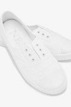 Load image into Gallery viewer, White Laceless Canvas Shoes - Allsport
