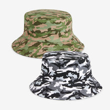 Load image into Gallery viewer, 2 Pack Camouflage Bucket Hats (3mths-6yrs) - Allsport
