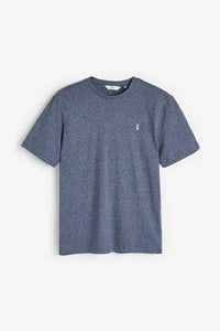 Blue Marl Regular Fit Stag T-Shirt - Allsport
