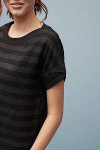 BLACK STRIPE T-SHIRT - Allsport