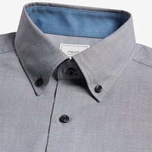 Load image into Gallery viewer, Blue/Grey Regular Fit Single Cuff Easy Iron Button Down Oxford Shirts 2 Pack
