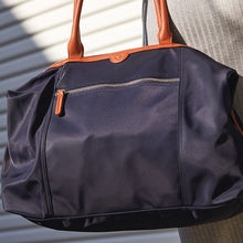 Load image into Gallery viewer, Navy Nylon PU Handle Shoulder Bag - Allsport
