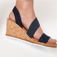 Load image into Gallery viewer, Navy Elastic Wedges - Allsport
