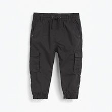 Load image into Gallery viewer, Charcoal Grey Lined Cargo Trousers (3mths-5yrs) - Allsport
