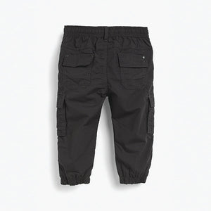 Charcoal Grey Lined Cargo Trousers (3mths-5yrs) - Allsport