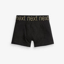 Load image into Gallery viewer, Black Gold Waistband 5 Pack Trunks (3-12yrs)
