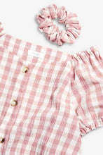 Load image into Gallery viewer, PINK GINGHAM SCRUNCH  (3YRS-12YRS) - Allsport
