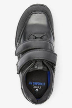 Load image into Gallery viewer, Black Leather Double Strap Shoes - Allsport
