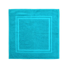 Load image into Gallery viewer, Tapis de bain coton Lola II Turquoise (60x60)
