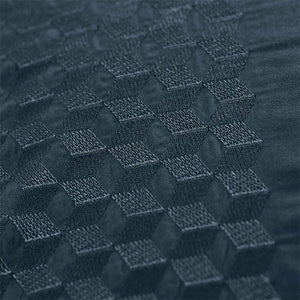 Taie d'oreiller rectangulaire satin de coton Cubes II vert cèdre (50x70) - Allsport