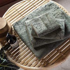 Drap de bain coton et viscose de bambou Hokkaido feuille (90x150) - Allsport