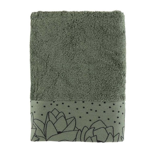 Drap de Douche coton et viscose de bambou Hokkaido feuille (70x130) - Allsport