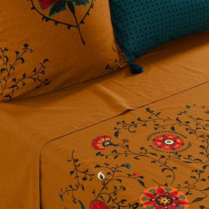 Drap de lit coton et lin Bukhara (270x310) - Allsport