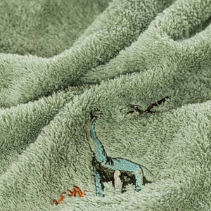 Drap de douche  coton biologique Dinotopi kaki (70x130) - Allsport