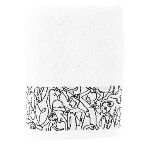 Serviette de toilette coton Callipyge blanc (50x100) - Allsport