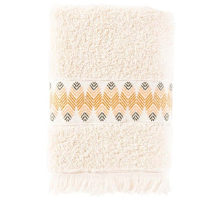 Serviette de toilette coton Boho beige (50x90) - Allsport