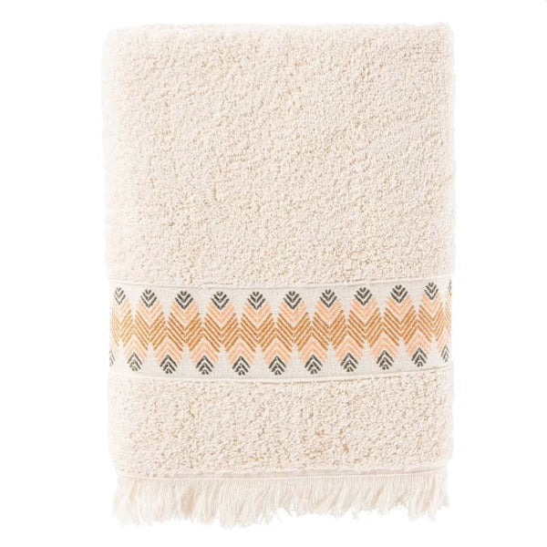 Drap de Douche coton Boho beige (70x130) - Allsport