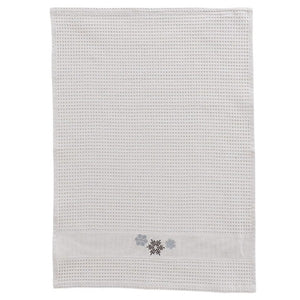 Torchon coton nid d'abeille Cimes perle (50X70) - Allsport