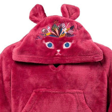 Load image into Gallery viewer, Poncho enfant polaire Kittyful cassis 2/4 ans - Allsport
