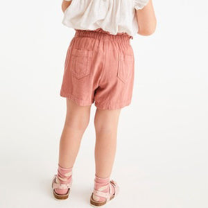 Pink Linen Blend Bow Shorts (3mths-6yrs) - Allsport