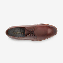 Load image into Gallery viewer, Dark Tan Contrast Sole Leather Derby Shoes
